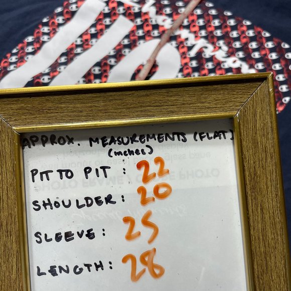 Champion USA Sweatshirt XL Spellout Metallic Logo 100% Cotton Navy Patriotic - Picture 4 of 12